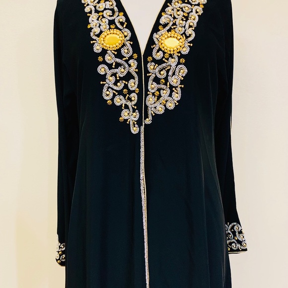 BRAND NEW BEAUTIFUL AUTHENTIC ARABIC CRYSTAL ABAYA - Picture 2 of 8